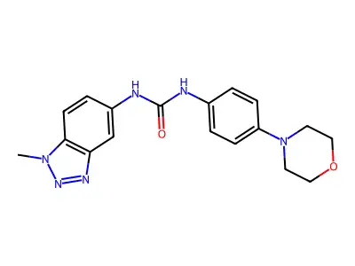 1-(1-Methylbenzotriazol-5-yl)-3-(4-morpholin-4-ylphenyl)urea structure