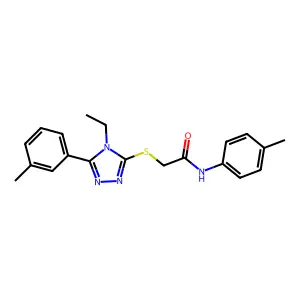 2-{[4-ethyl-5-(3-methylphenyl)-4H-1,2,4-triazol-3-yl]sulfanyl}-N-(4-methylphenyl)acetamide structure
