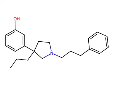 3-[1-(3-Phenylpropyl)-3-propyl-3-pyrrolidinyl]phenol structure