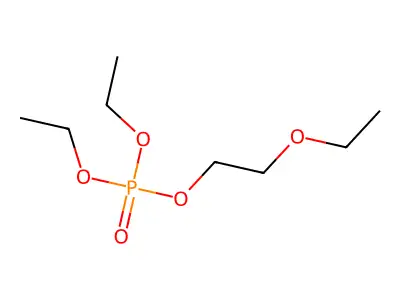 Phosphoric acid, diethyl 2-(ethoxy)ethyl ester structure