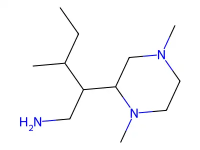 2-(1,4-Dimethylpiperazin-2-yl)-3-methylpentan-1-amine structure