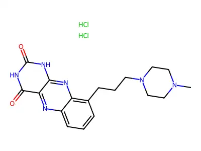 Isoalloxazine, 9-(3-(4-methyl-1-piperazinyl)propyl)-, dihydrochloride structure