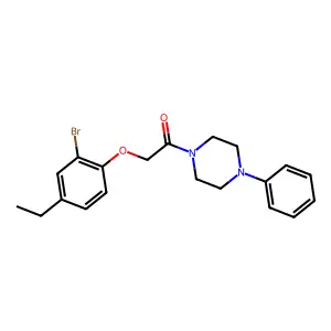 2-(2-Bromo-4-ethylphenoxy)-1-(4-phenylpiperazin-1-yl)ethanone structure