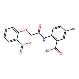 5-Bromo-2-{[(2-nitrophenoxy)acetyl]amino}benzoic acid structure