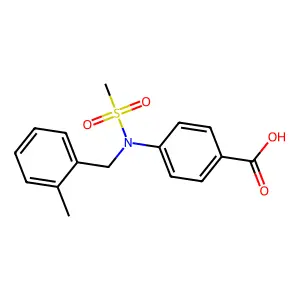 4-[(2-Methylbenzyl)(methylsulfonyl)amino]benzoic acid structure