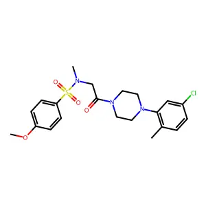 N-[2-[4-(5-Chloro-2-methylphenyl)-1-piperazinyl]-2-oxoethyl]-4-methoxy-N-methylbenzenesulfonamide structure