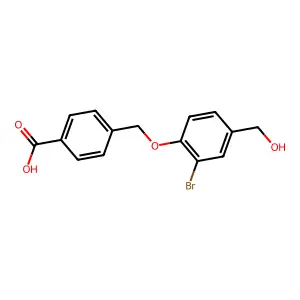 4-[[2-bromo-4-(hydroxymethyl)phenoxy]methyl]benzoic Acid structure