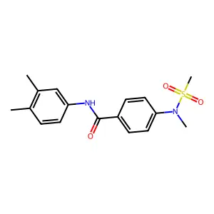 N-(3,4-dimethylphenyl)-4-[methyl(methylsulfonyl)amino]benzamide structure
