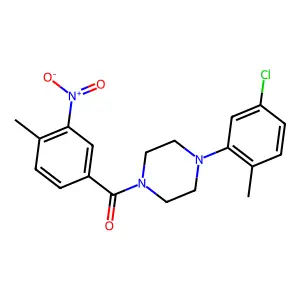 [4-(5-Chloro-2-methylphenyl)piperazin-1-yl](4-methyl-3-nitrophenyl)methanone structure
