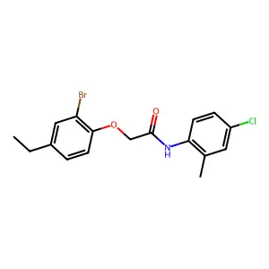 2-(2-bromo-4-ethylphenoxy)-N-(4-chloro-2-methylphenyl)acetamide structure