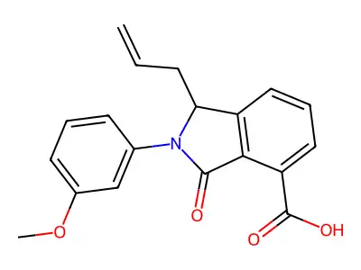 2-(3-methoxyphenyl)-3-oxo-1-prop-2-enyl-1H-isoindole-4-carboxylic acid structure