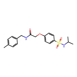 N-(4-methylbenzyl)-2-[4-(propan-2-ylsulfamoyl)phenoxy]acetamide structure