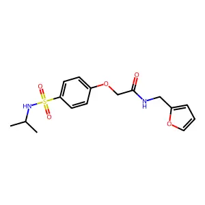 N-(furan-2-ylmethyl)-2-[4-(propan-2-ylsulfamoyl)phenoxy]acetamide structure