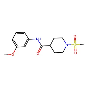 N-(3-methoxyphenyl)-1-(methylsulfonyl)piperidine-4-carboxamide structure