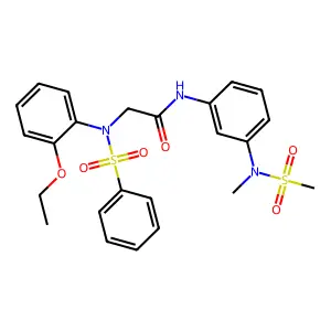 2-[N-(benzenesulfonyl)-2-ethoxyanilino]-N-[3-[methyl(methylsulfonyl)amino]phenyl]acetamide structure