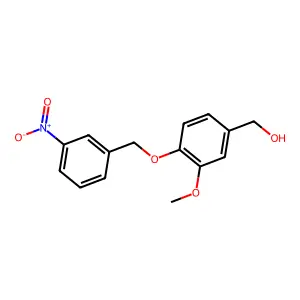 {3-Methoxy-4-[(3-nitrobenzyl)oxy]phenyl}methanol structure