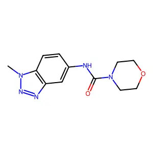 N-(1-methyl-1H-benzotriazol-5-yl)morpholine-4-carboxamide structure