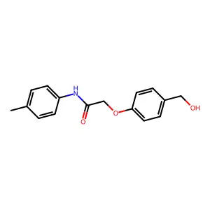 2-[4-(hydroxymethyl)phenoxy]-N-(4-methylphenyl)acetamide structure