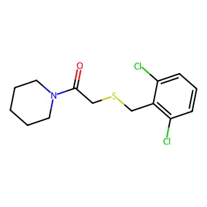2-[(2,6-Dichlorobenzyl)sulfanyl]-1-(piperidin-1-yl)ethanone structure