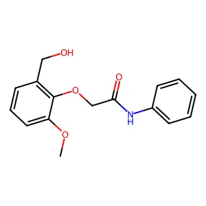 2-[2-(hydroxymethyl)-6-methoxyphenoxy]-N-phenylacetamide structure