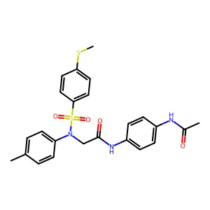 N-(4-acetamidophenyl)-2-(4-methyl-N-(4-methylsulfanylphenyl)sulfonylanilino)acetamide structure
