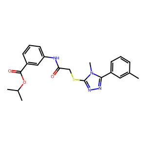 propan-2-yl 3-[({[4-methyl-5-(3-methylphenyl)-4H-1,2,4-triazol-3-yl]sulfanyl}acetyl)amino]benzoate structure