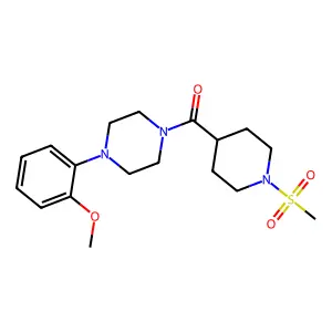 [4-(2-Methoxyphenyl)piperazin-1-yl]-(1-methylsulfonylpiperidin-4-yl)methanone structure