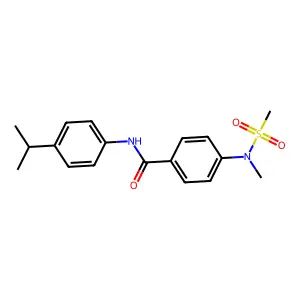 4-[methyl(methylsulfonyl)amino]-N-(4-propan-2-ylphenyl)benzamide structure