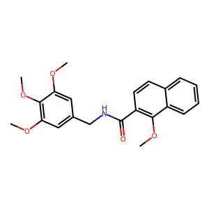1-methoxy-N-(3,4,5-trimethoxybenzyl)-2-naphthamide structure