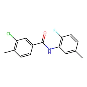 3-chloro-N-(2-fluoro-5-methylphenyl)-4-methylbenzamide structure