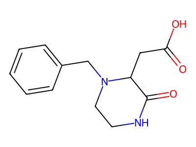 2-(1-Benzyl-3-oxopiperazin-2-yl)acetic acid structure
