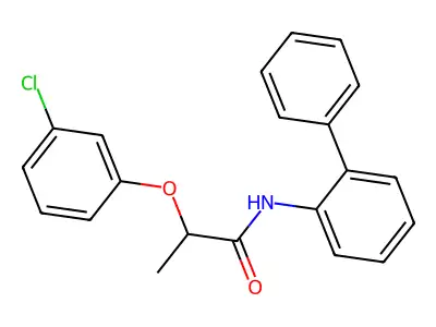 2-(3-chlorophenoxy)-N-(2-phenylphenyl)propanamide structure