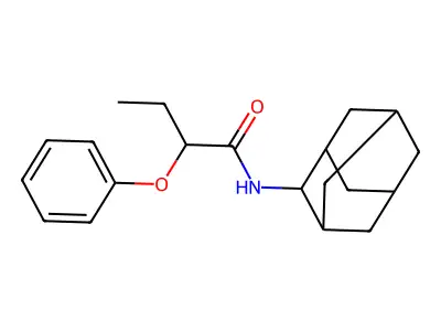 N-(2-adamantyl)-2-phenoxybutanamide structure