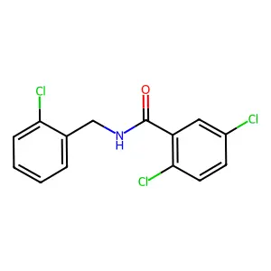 2,5-dichloro-N-[(2-chlorophenyl)methyl]benzamide structure