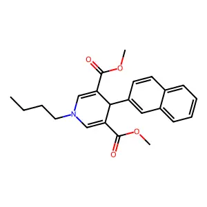 Dimethyl 1-butyl-4-(naphthalen-2-yl)-1,4-dihydropyridine-3,5-dicarboxylate structure