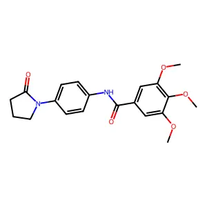 3,4,5-trimethoxy-N-(4-(2-oxopyrrolidin-1-yl)phenyl)benzamide structure