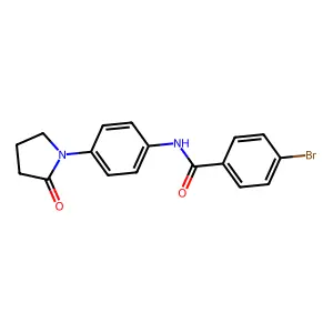 4-bromo-N-[4-(2-oxopyrrolidin-1-yl)phenyl]benzamide structure