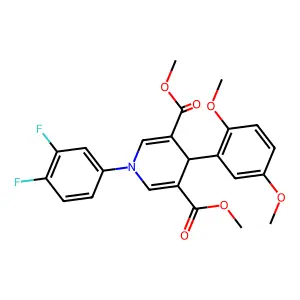 Dimethyl 1-(3,4-difluorophenyl)-4-(2,5-dimethoxyphenyl)-4H-pyridine-3,5-dicarboxylate structure