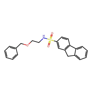 N-(2-phenylmethoxyethyl)-9H-fluorene-2-sulfonamide structure