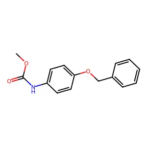 N-(4-phenylmethoxyphenyl)carbamic acid methyl ester structure