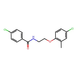 4-chloro-N-[2-(4-chloro-2-methylphenoxy)ethyl]benzamide structure