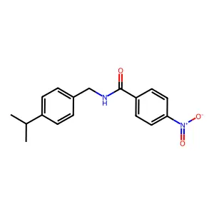 4-nitro-N-[(4-propan-2-ylphenyl)methyl]benzamide structure