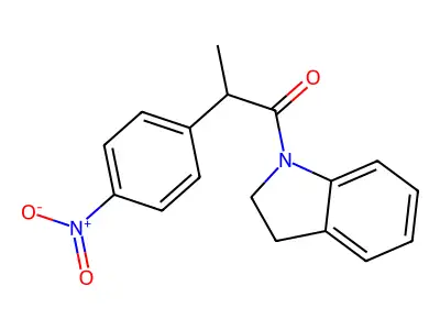 1-(2,3-dihydro-1H-indol-1-yl)-2-(4-nitrophenyl)propan-1-one structure