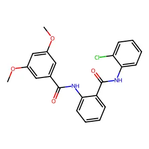 N-[2-[(2-chlorophenyl)carbamoyl]phenyl]-3,5-dimethoxybenzamide structure