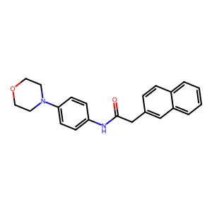 N-(4-morpholin-4-ylphenyl)-2-naphthalen-2-ylacetamide structure