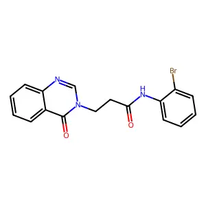 N-(2-bromophenyl)-3-(4-oxoquinazolin-3-yl)propanamide structure