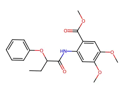 Methyl 4,5-dimethoxy-2-[(2-phenoxybutanoyl)amino]benzoate structure