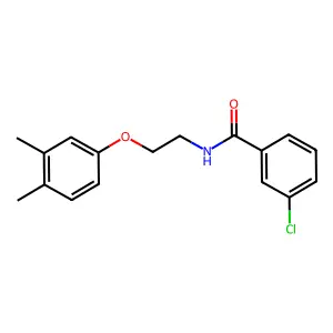 3-chloro-N-[2-(3,4-dimethylphenoxy)ethyl]benzamide structure