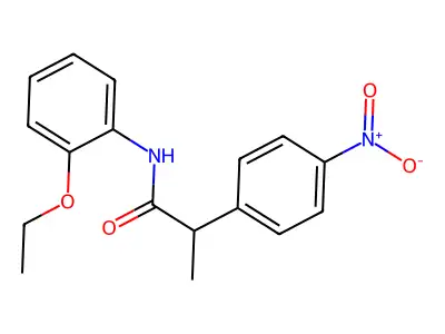N-(2-ethoxyphenyl)-2-(4-nitrophenyl)propanamide structure