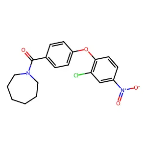 Azepan-1-yl-[4-(2-chloro-4-nitrophenoxy)phenyl]methanone structure